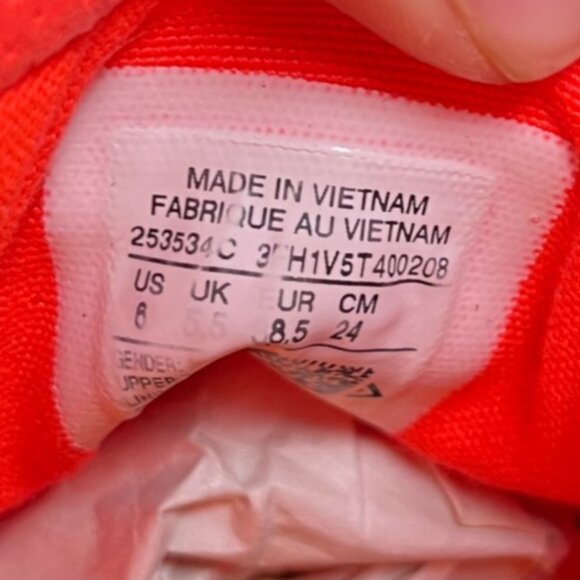 Converse Chuck Taylor  All Star Boys Size 6Y White Red Athletic Shoes Sneakers - Picture 10 of 11